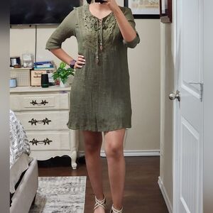 Indigo Rose Army green dress